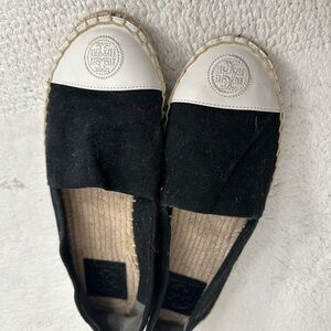 Tory Burch Women's Black and White Espadrilles